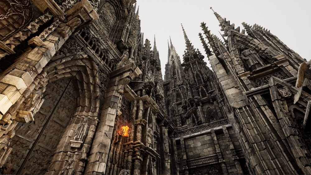 哥特式城堡环境