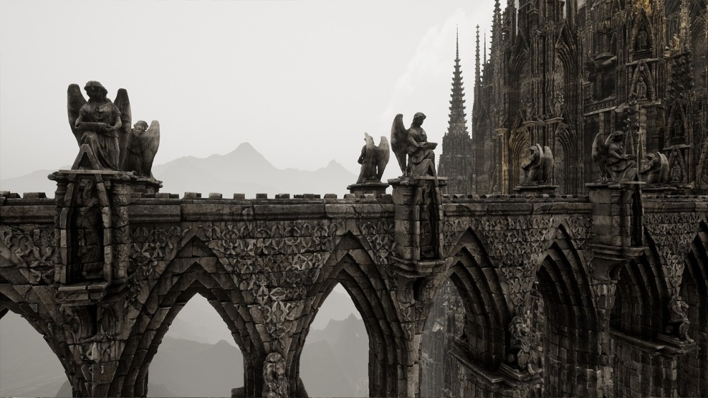 哥特式城堡环境