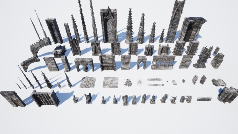 哥特式城堡环境