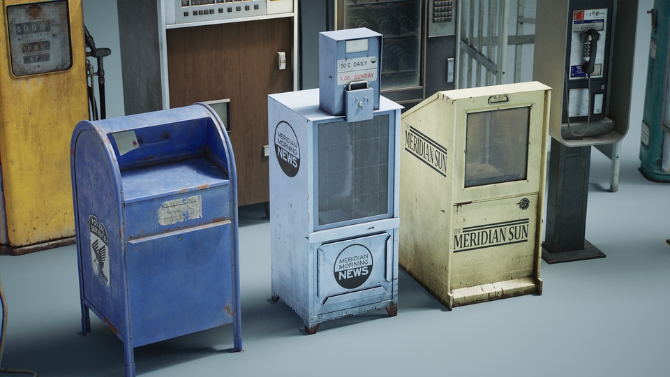 Suburbs VOL.20 - 自动售货和服务（Nanite 和 Low Poly）