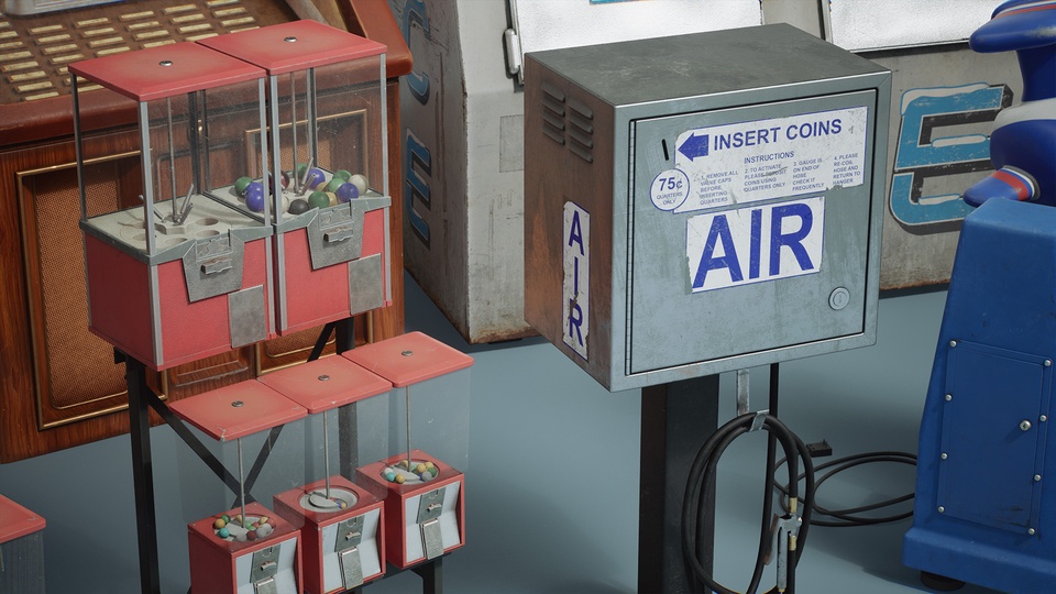 Suburbs VOL.20 - 自动售货和服务（Nanite 和 Low Poly）