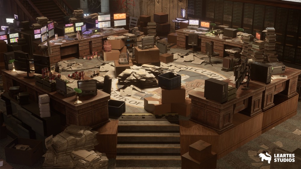 指挥中心内部环境Command Center Interior Environment