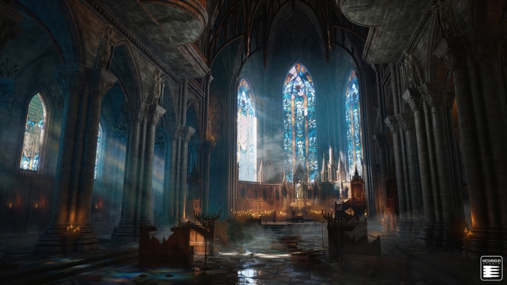 模块化哥特式室内场景资产集合 Gothic Interior Megapack