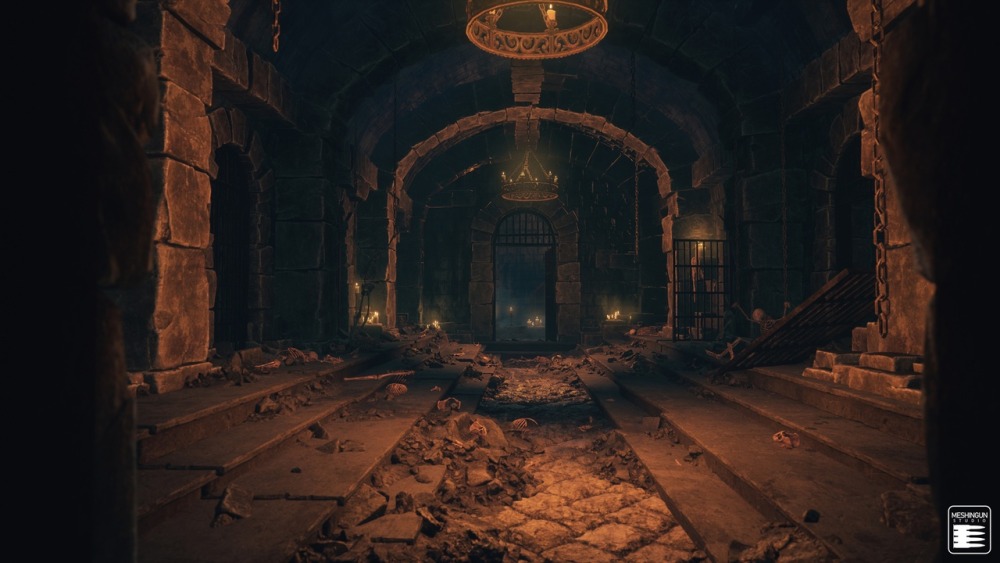 模块化哥特式室内场景资产集合 Gothic Interior Megapack