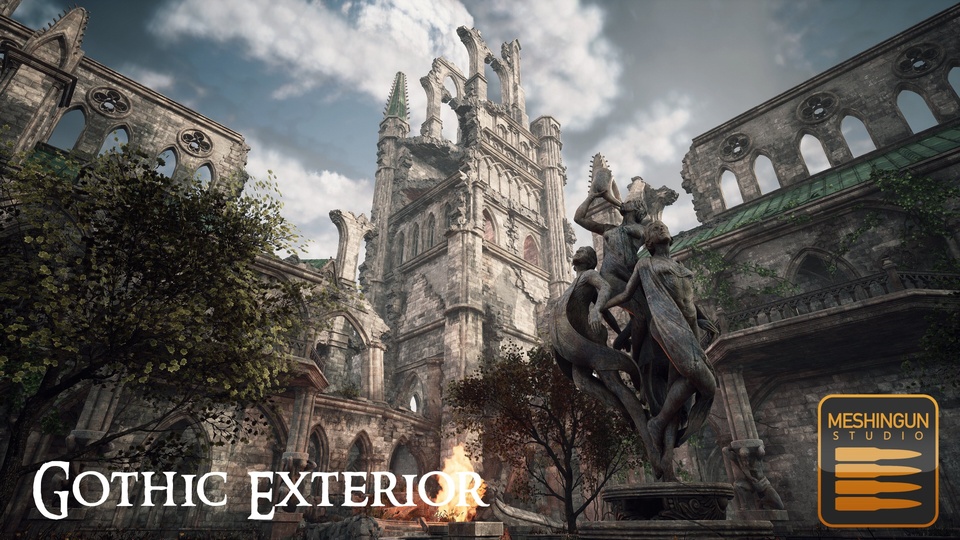 模块化哥特式外观场景资产集合Gothic Megapack
