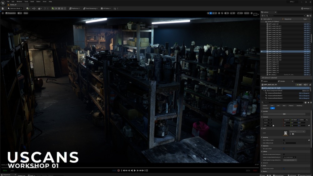 模块化现实车间工作室场景Uscans Workshop 01