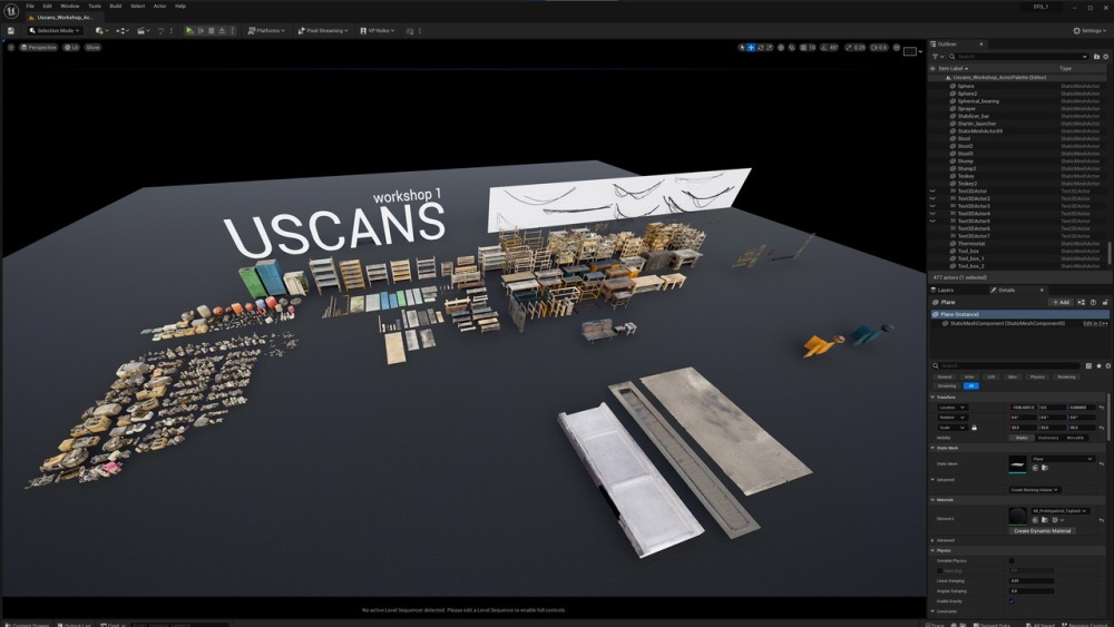 模块化现实车间工作室场景Uscans Workshop 01