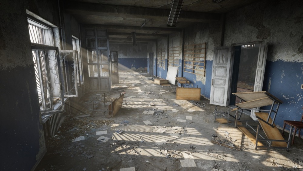 废弃学校场景 Abandoned school