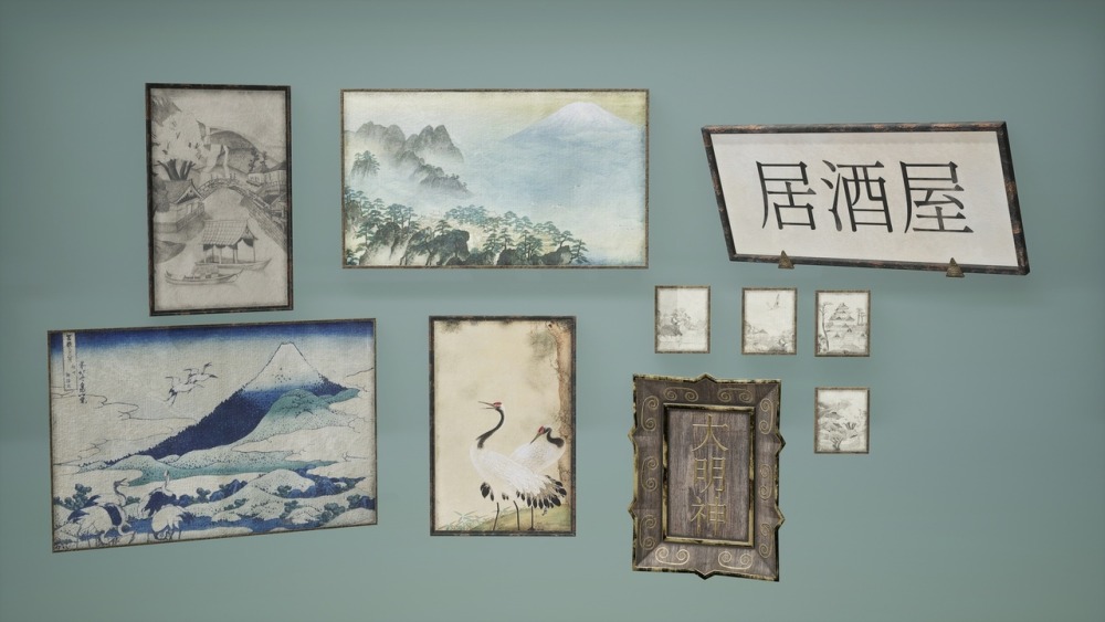 封建日本室内装饰道具 Vol1Feudal Japan Interior Props Vol1