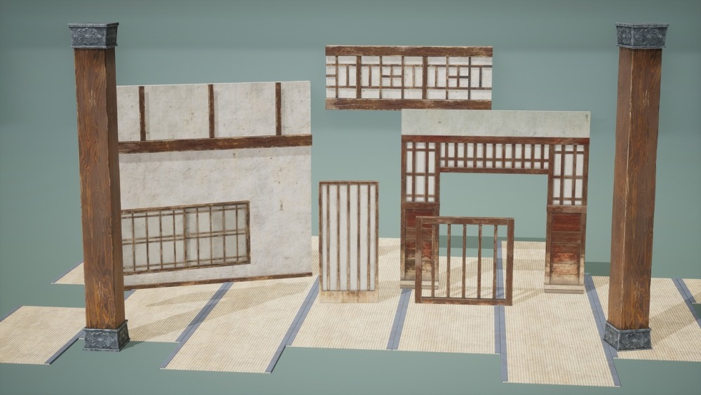 封建日本室内装饰道具 Vol1Feudal Japan Interior Props Vol1