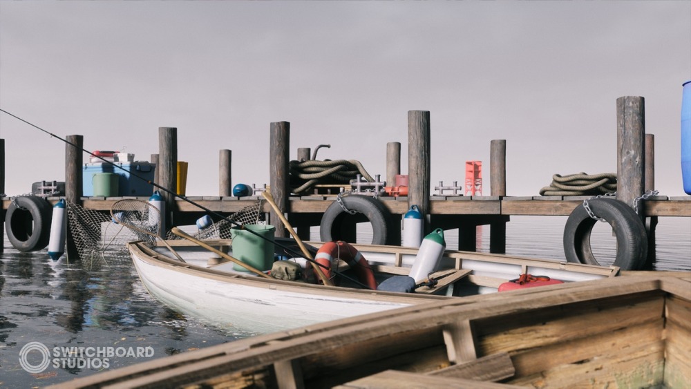 钓鱼码头和船只组件Fishing Docks & Boat Pack