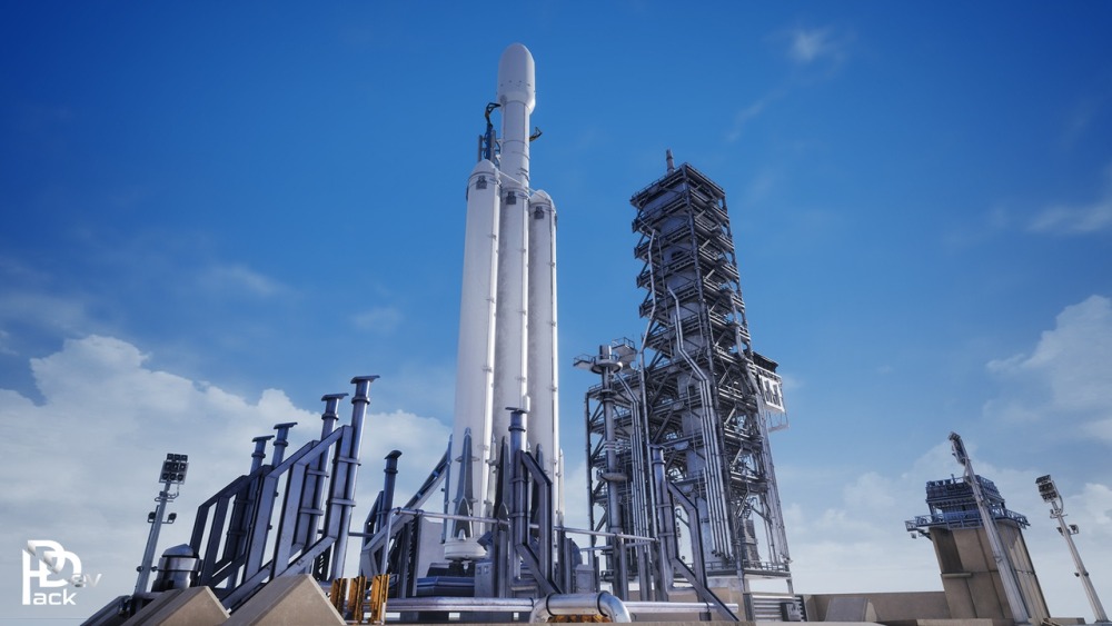 火箭发射台和内部模块化环境Rocket Launch Pad & Interior Modular Environment