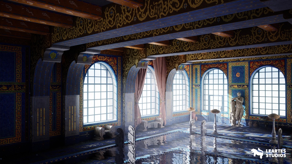 罗马游泳池环境Roman Swimming Pool Environment