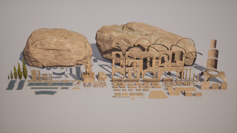 古代神庙环境资产 Ancient Mountain Temple