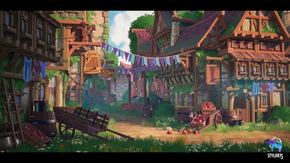 模块化风格化的中世纪小镇Modular Stylized Medieval Town