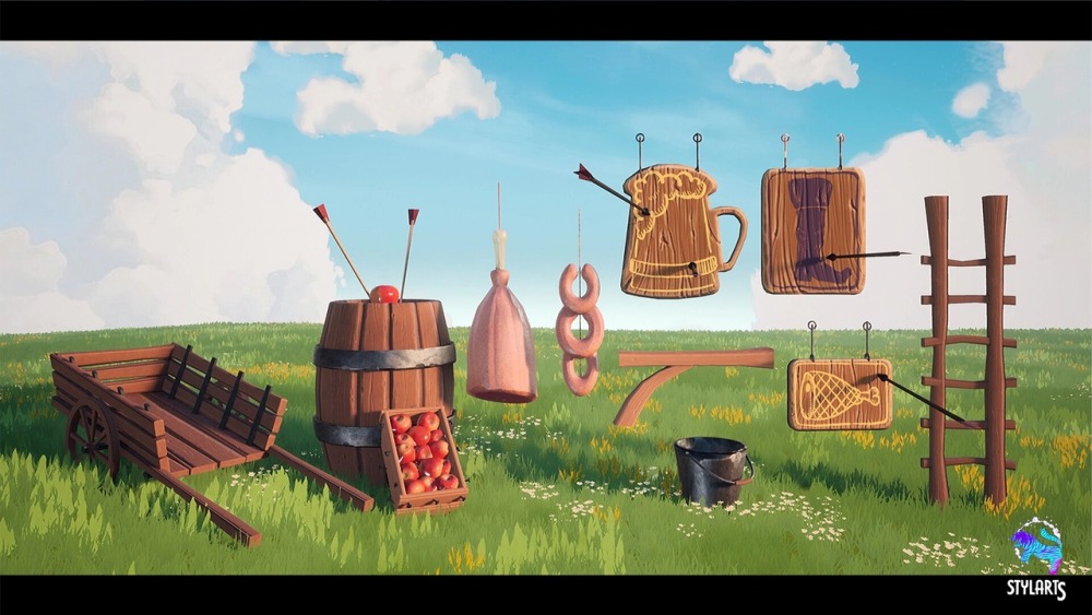 模块化风格化的中世纪小镇Modular Stylized Medieval Town