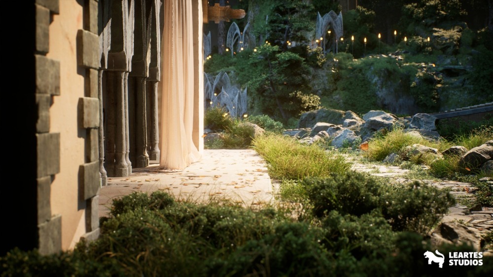 森林环境中的精灵之城高质量资产包Elvish - Elven City in Forest Environment Megapack