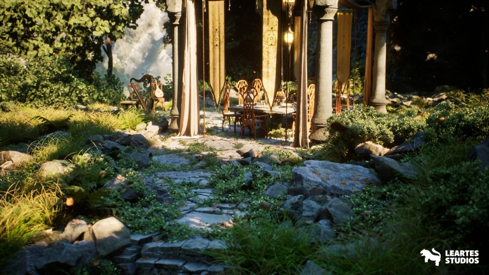 森林环境中的精灵之城高质量资产包Elvish - Elven City in Forest Environment Megapack