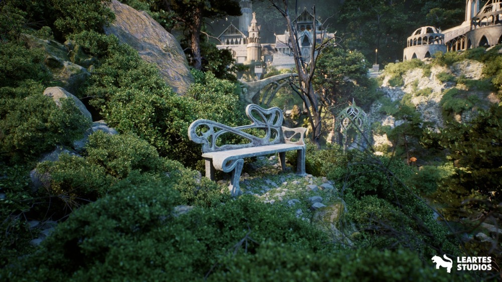 森林环境中的精灵之城高质量资产包Elvish - Elven City in Forest Environment Megapack