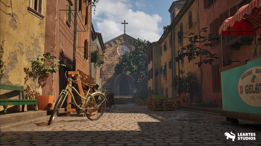 意大利胡同环境Italian Alley Environment (Italian Alley House Building Italian House Alley)