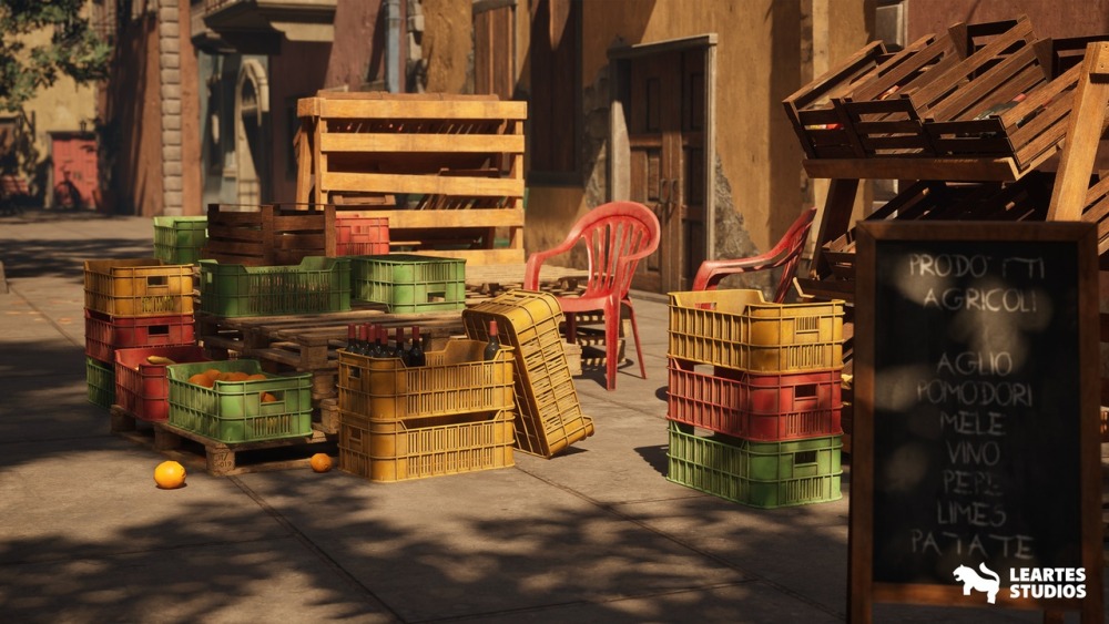 意大利胡同环境Italian Alley Environment (Italian Alley House Building Italian House Alley)