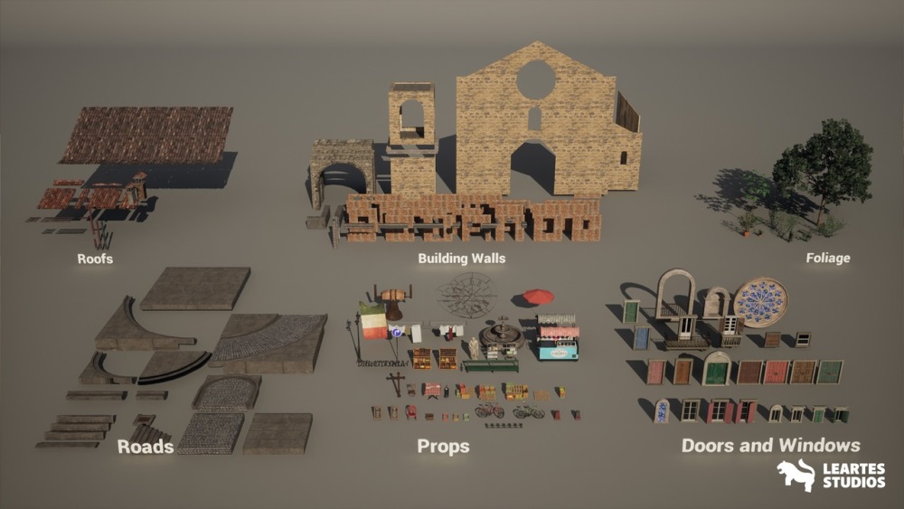 意大利胡同环境Italian Alley Environment (Italian Alley House Building Italian House Alley)