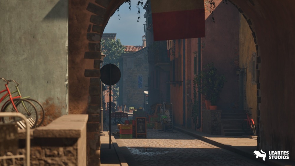 意大利胡同环境Italian Alley Environment (Italian Alley House Building Italian House Alley)
