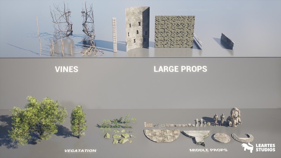 玛雅废墟遗址环境Mayan Ruins Environment (Mayan Ruin Environment Mayan Ruin Mayan Ruin Dungeon)