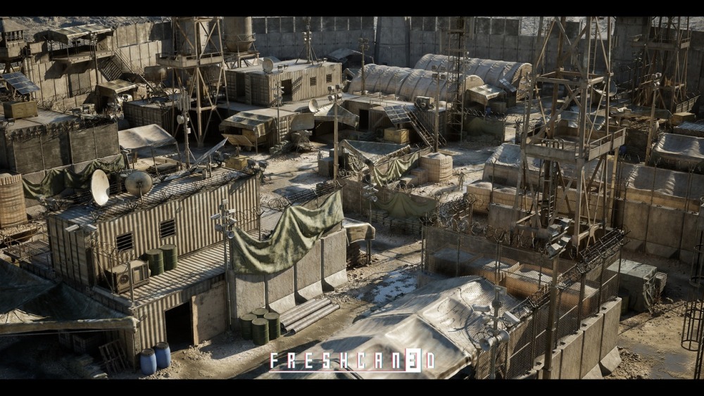 军事基地和军营环境Military Base & Military Camp Environment 4km (Warzone, Military, Military Prop)