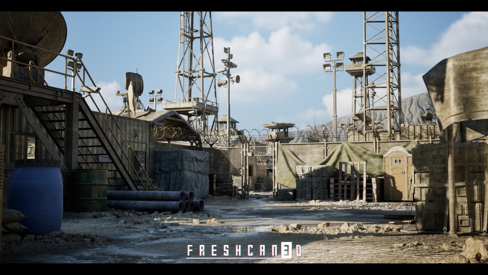 军事基地和军营环境Military Base & Military Camp Environment 4km (Warzone, Military, Military Prop)