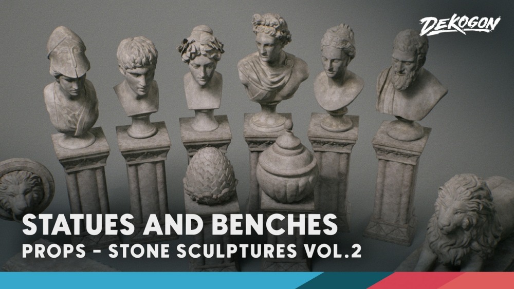 Stone Sculptures VOL.2 - Statues and Benches 石雕 VOL.2 – 雕像和长凳