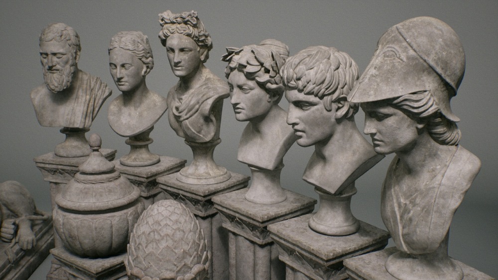 Stone Sculptures VOL.2 - Statues and Benches 石雕 VOL.2 – 雕像和长凳