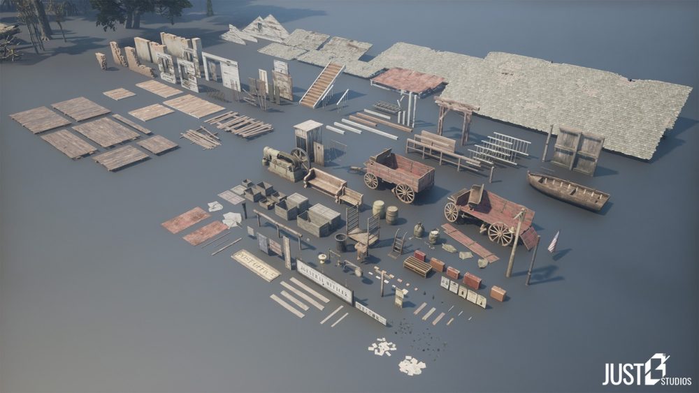 1850 年代邮局环境(中世纪、废弃、乡村) 1850s Post Office Environment (Medieval, Abandoned, Village)