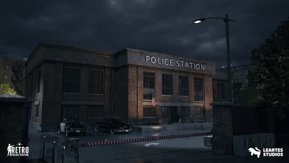 复古警署环境 Retro Police Station Environment (Retro Police Station Police Interior Police)