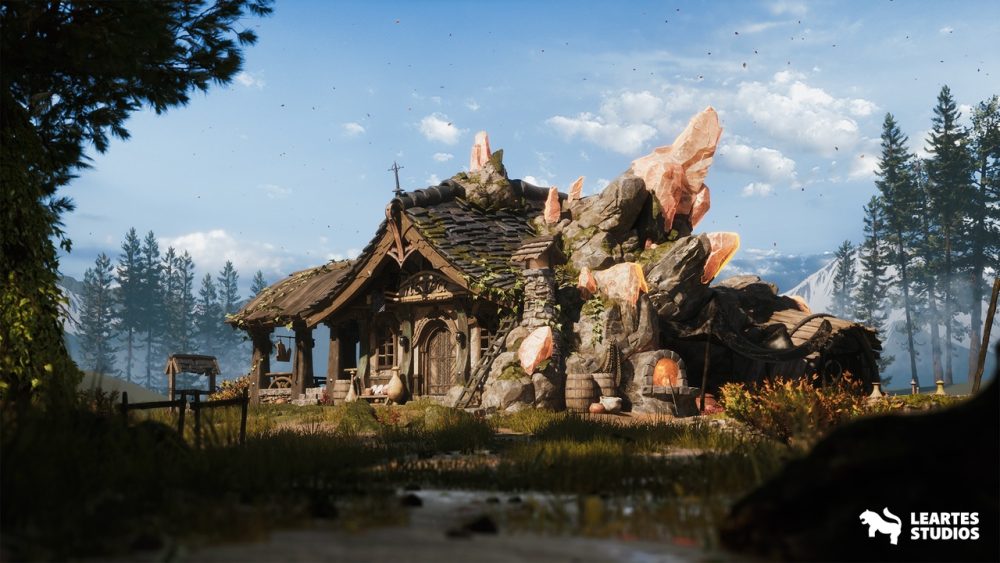 中世纪旧房屋环境场景Crystals and Crafting Environment