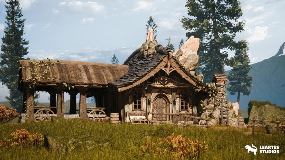 中世纪旧房屋环境场景Crystals and Crafting Environment