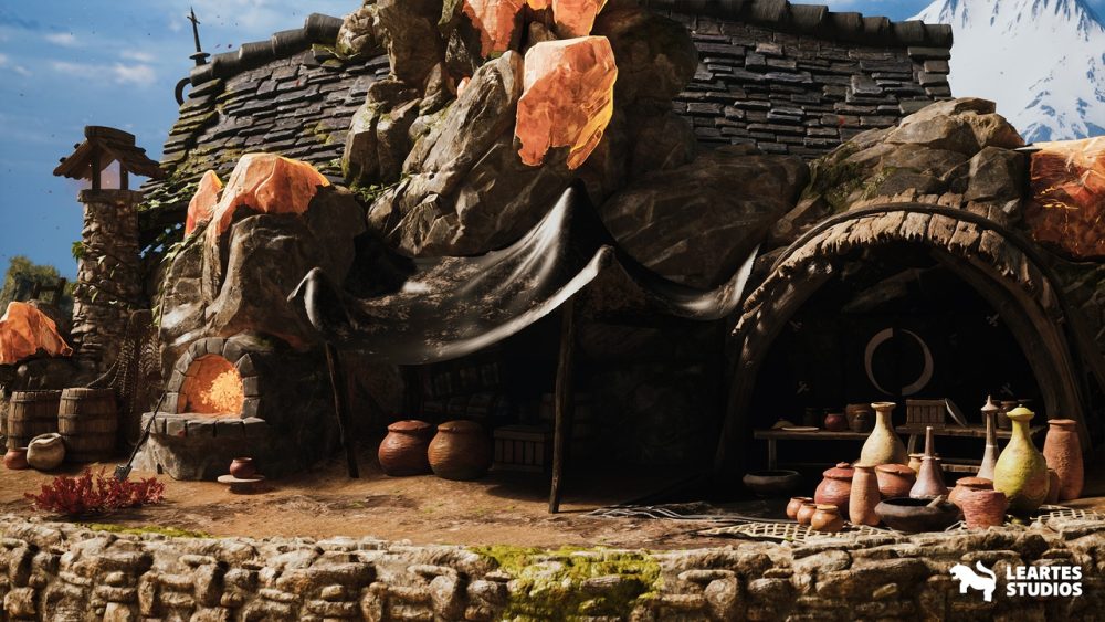 中世纪旧房屋环境场景Crystals and Crafting Environment