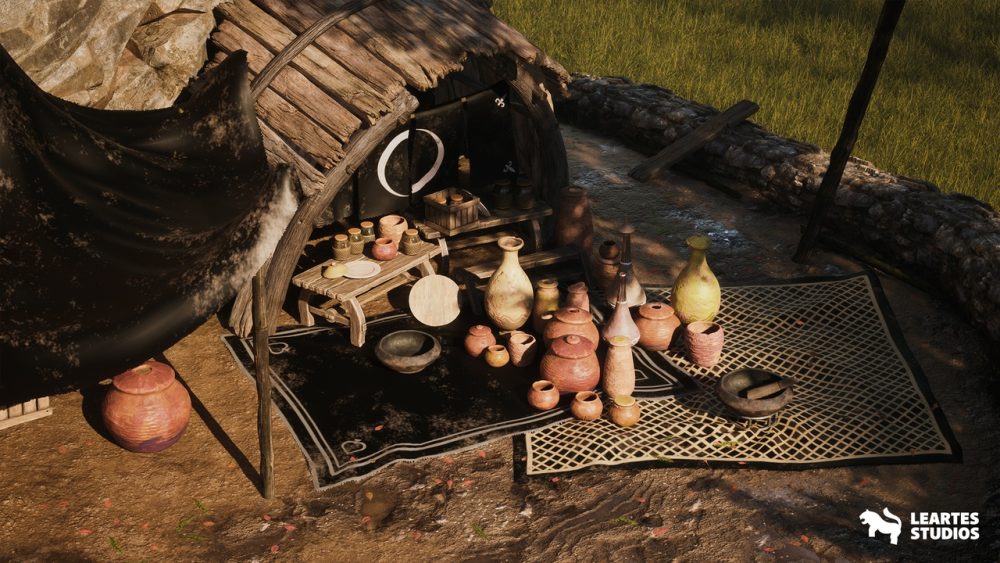 中世纪旧房屋环境场景Crystals and Crafting Environment