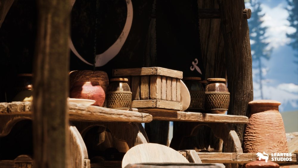 中世纪旧房屋环境场景Crystals and Crafting Environment