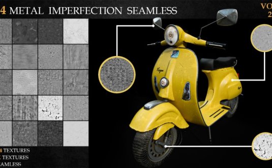 114张4K分辨率无缝金属瑕疵纹理114 Metal Imperfection seamless-vol 2