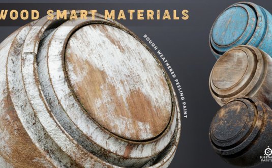 27组木材木质Substance Painter智能PBR材质合集 Wood Smart Materials