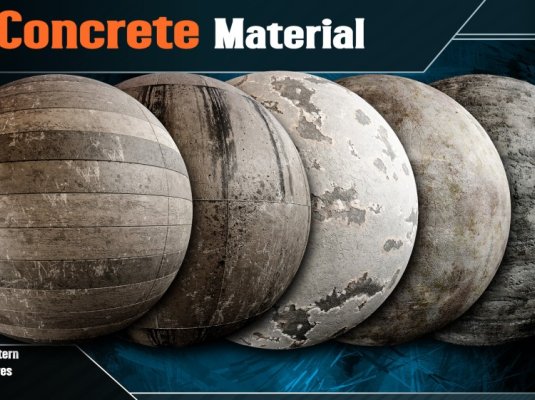 20种混凝土材质 – Vol.04(4K PBR 纹理 + SBSAR 文件)20 Concrete Material – Vol.04 (4K PBR Textures + SBSAR File)