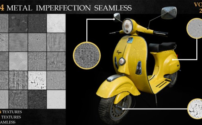 114张4K分辨率无缝金属瑕疵纹理114 Metal Imperfection seamless-vol 2