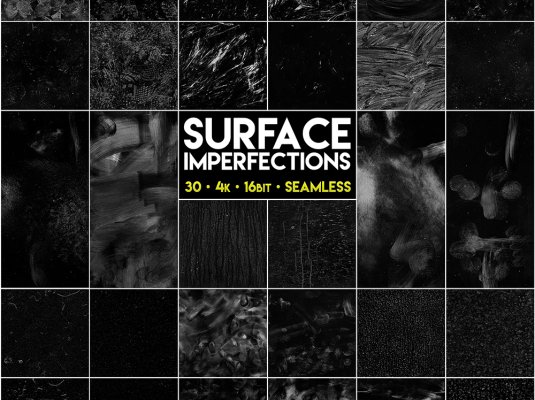 30个表面杂质污点灰尘纤维划痕高质量4K纹理贴图包Surface Imperfections Vol.1