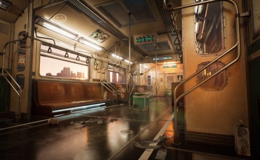 赛博朋克地铁列车套件 Cyberpunk Subway Train Kit